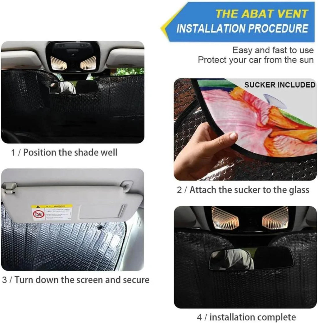 Bestwell Hummingbird Flower Front Windshield Sun Shade Folding Sun Shield Shade,Blocks  Ray to Keep Your Vehicle Cool Sun Visor Protector for Fits Car  Truck,55 x 27.6 Inch