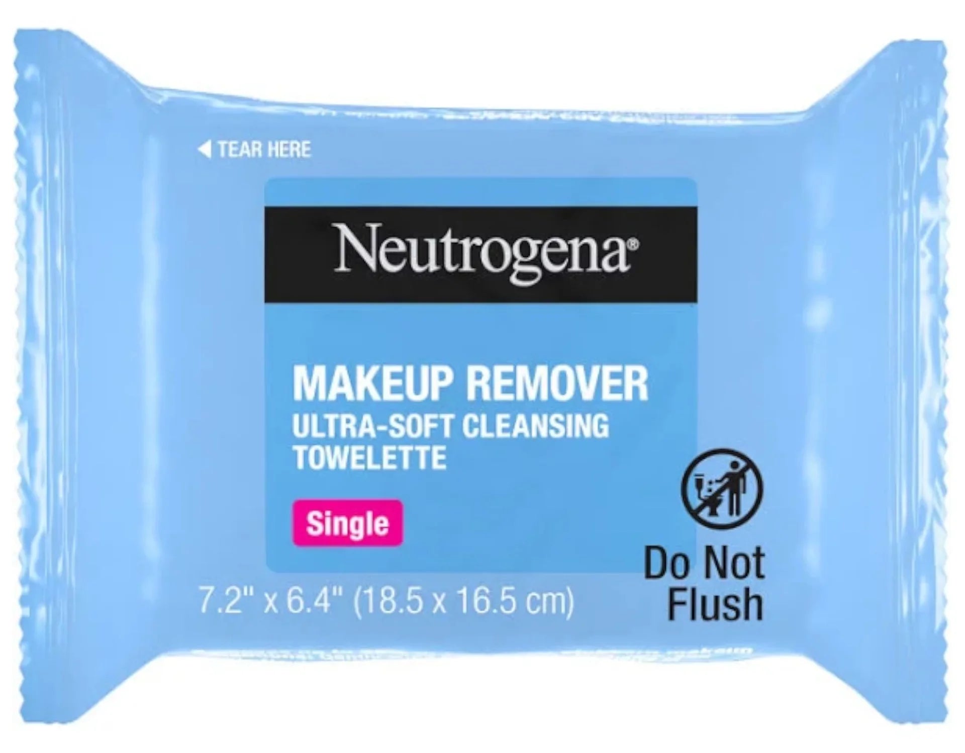 Neutrogena Makeup Remover Cleansing Towelette Singles, Daily Face Wipes to Remove Dirt, Oil, Makeup & Waterproo (Pack of 3)