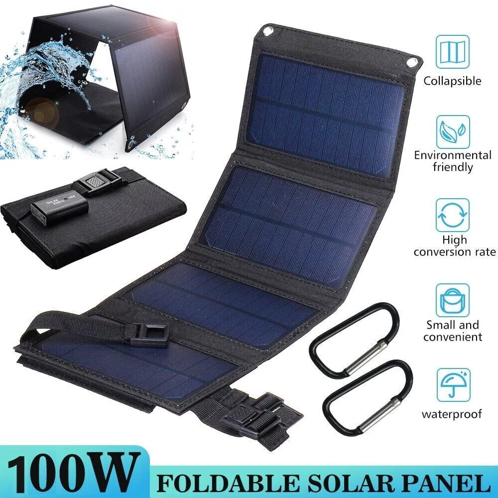 80W Solar Panel Foldable Suitable for Portable Power Station, iPhone, Ipad, Laptop,  Port, Suitable for Outdoor Camping Caravan  Travel