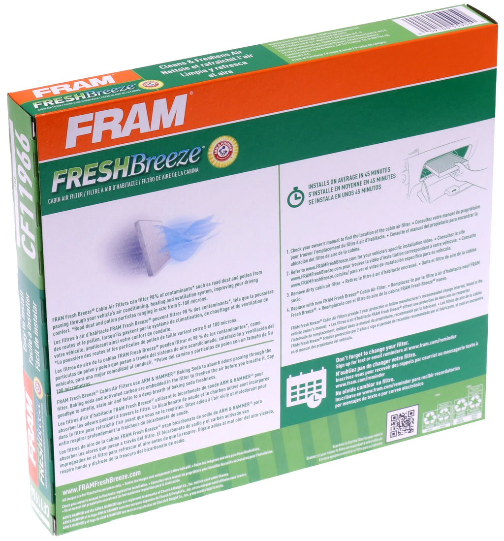 Fresh Breeze  Cabin Air Filter for Select Buick, Cadillac, Chevrolet and  Vehicles with Arm and Hammer Baking Soda Fits select: 2018-2024