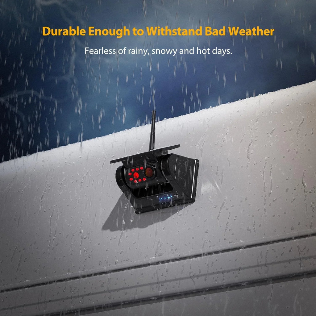 xRoose Magnetic Solar Wireless Backup Camera 5'' 1080P Monitor No Drilling 2-Min Installation  Night Vision Waterproof Rear View Camera