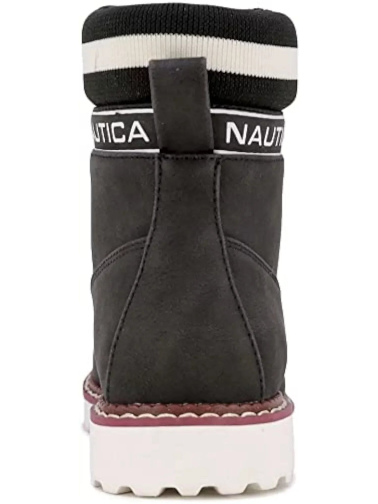 Womens Black Mixed Media Logo Strap Romilly Round Toe Lace-Up Hiking Boots 8