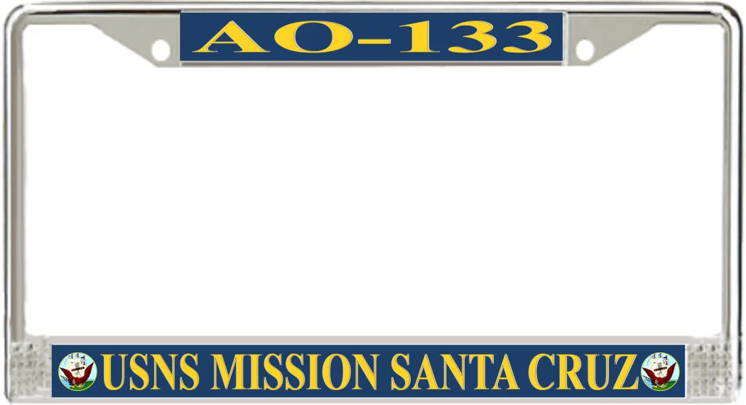 Mission Santa Cruz -133 License Plate Frame