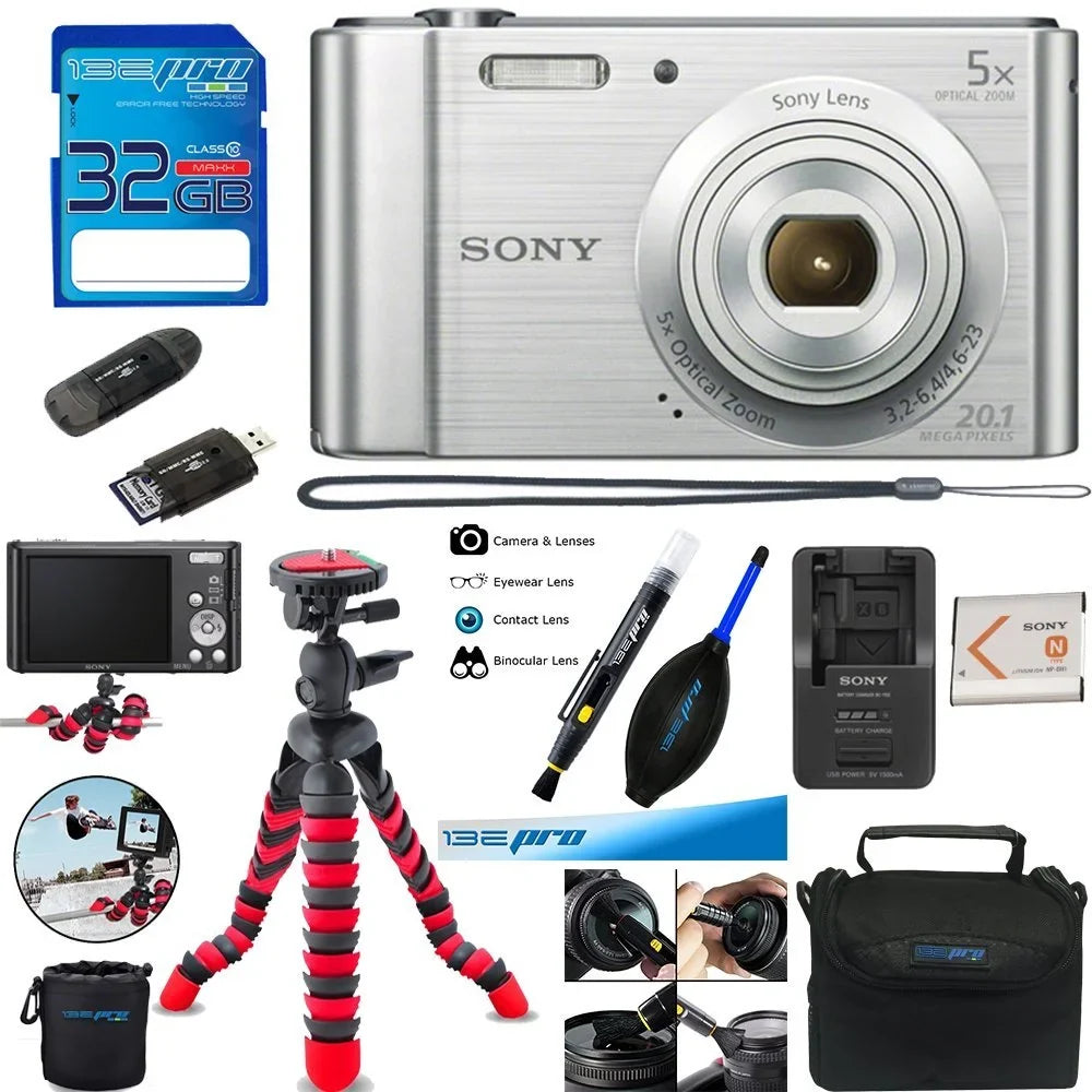 Sony Cyber-shot - Digital Camera (Silver) + Deal-Expo Accessories Bundle