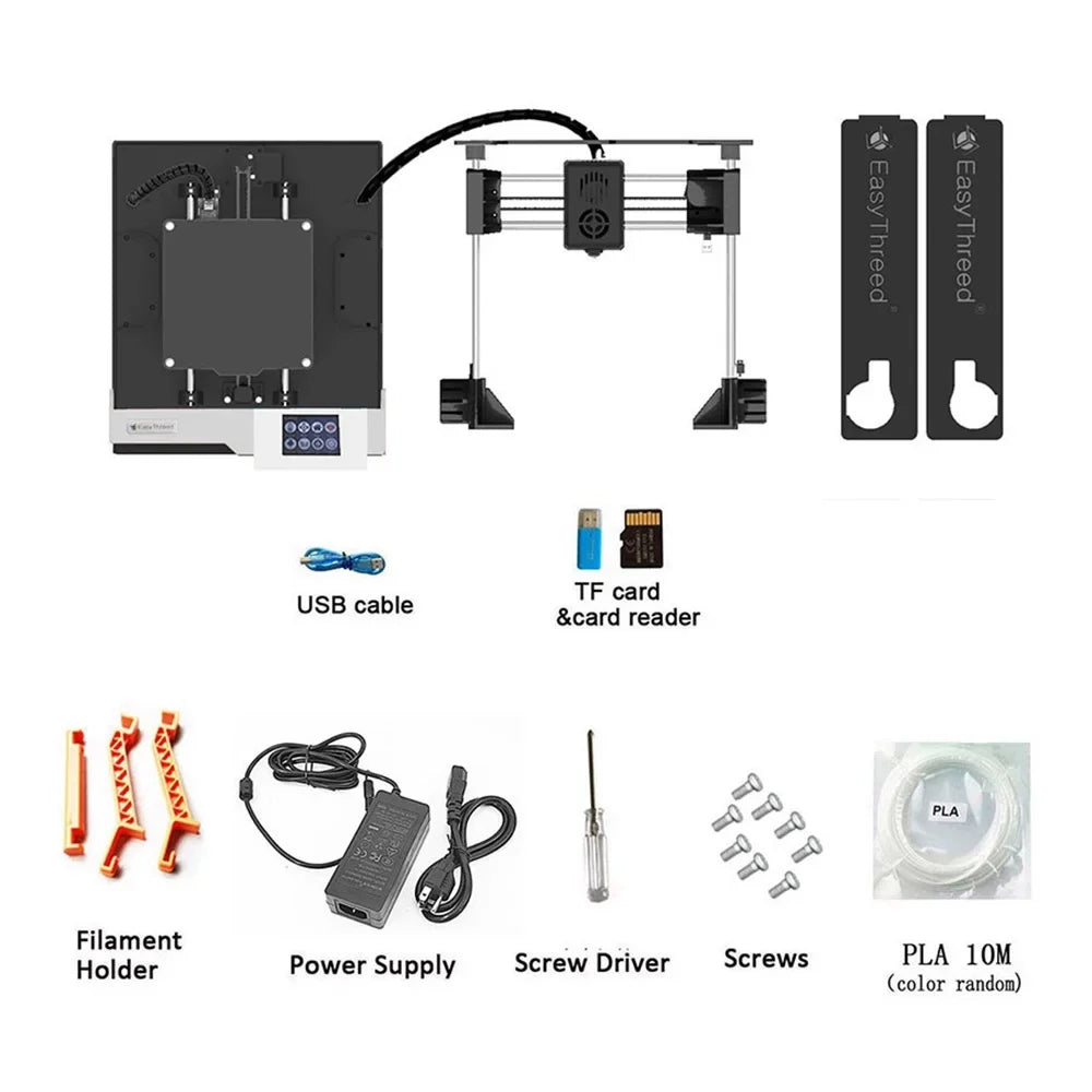 EasyThreed 3D printer,Print Size Removable  Plus 3D Printer  Kids  Printers 3D-Printer 3D Printer Hine 100x100x100mm/4x4x4inches  Comes Plus Printer Hine