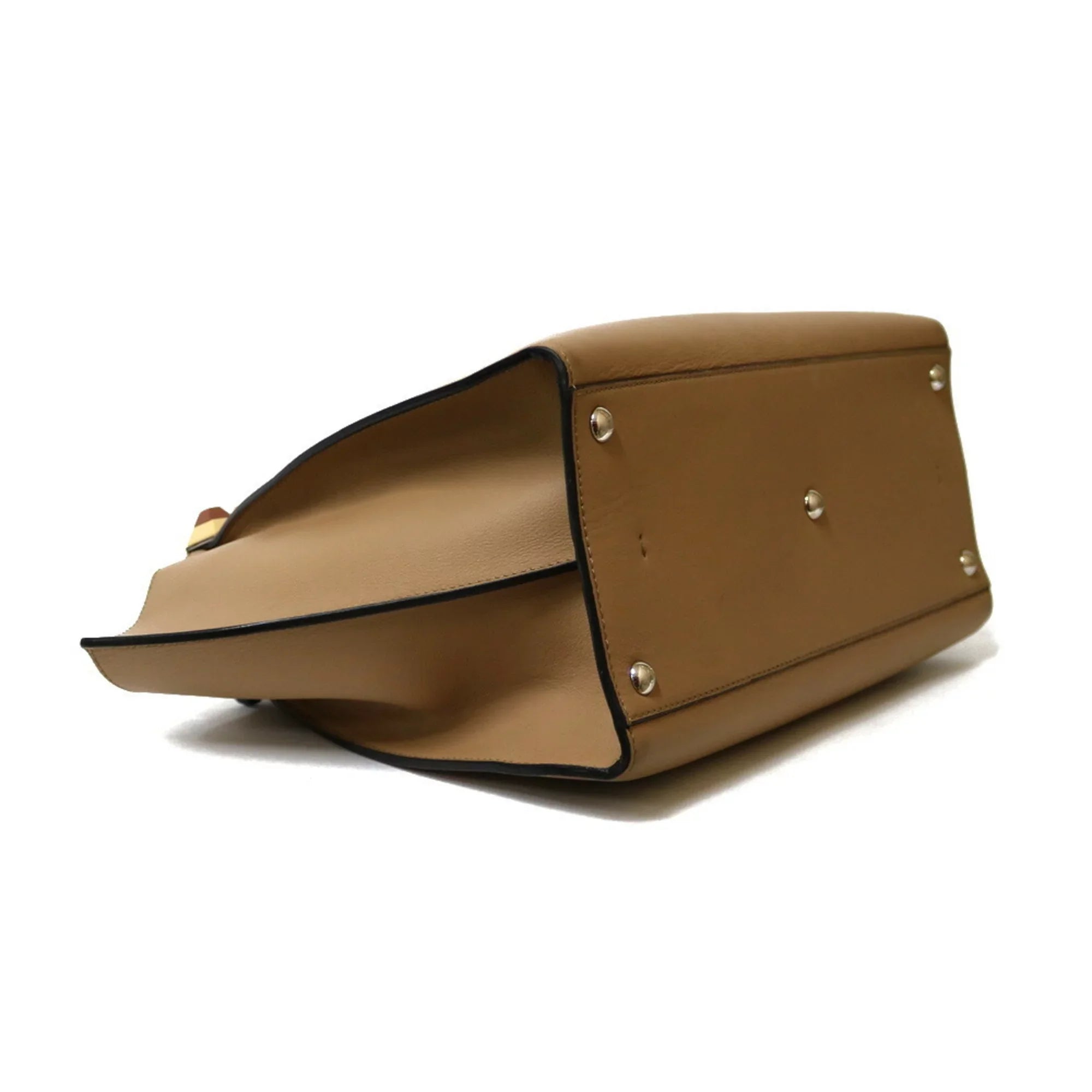 Pre-Owned  Shoulder Bag Trois Heors Beige Women's Leather (Good)