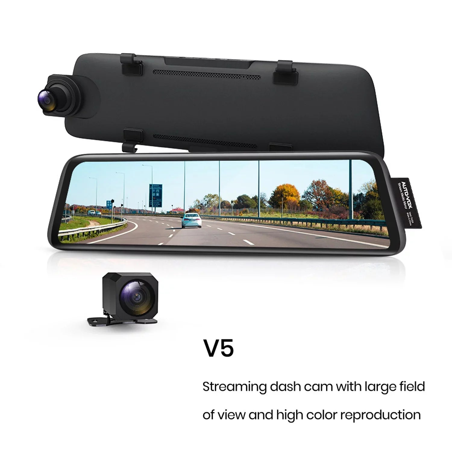 '- Mirror Dash Cam Front and Rear View Mirror Dual Camera 9.35'' Full Touch Screen 1080P Super Night Vision Car Backup Camera for Driving Safety