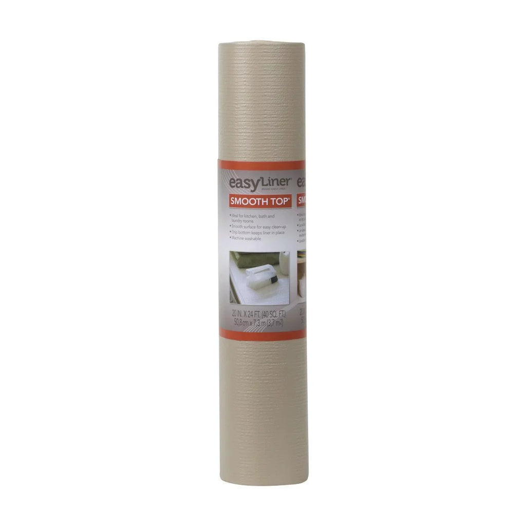Duck Smooth Top EasyLiner Non-Adhesive Shelf Liner 20-Inch x 24-Foot and 12-Inch x 20-Foot, Taupe, 2 Rolls Total