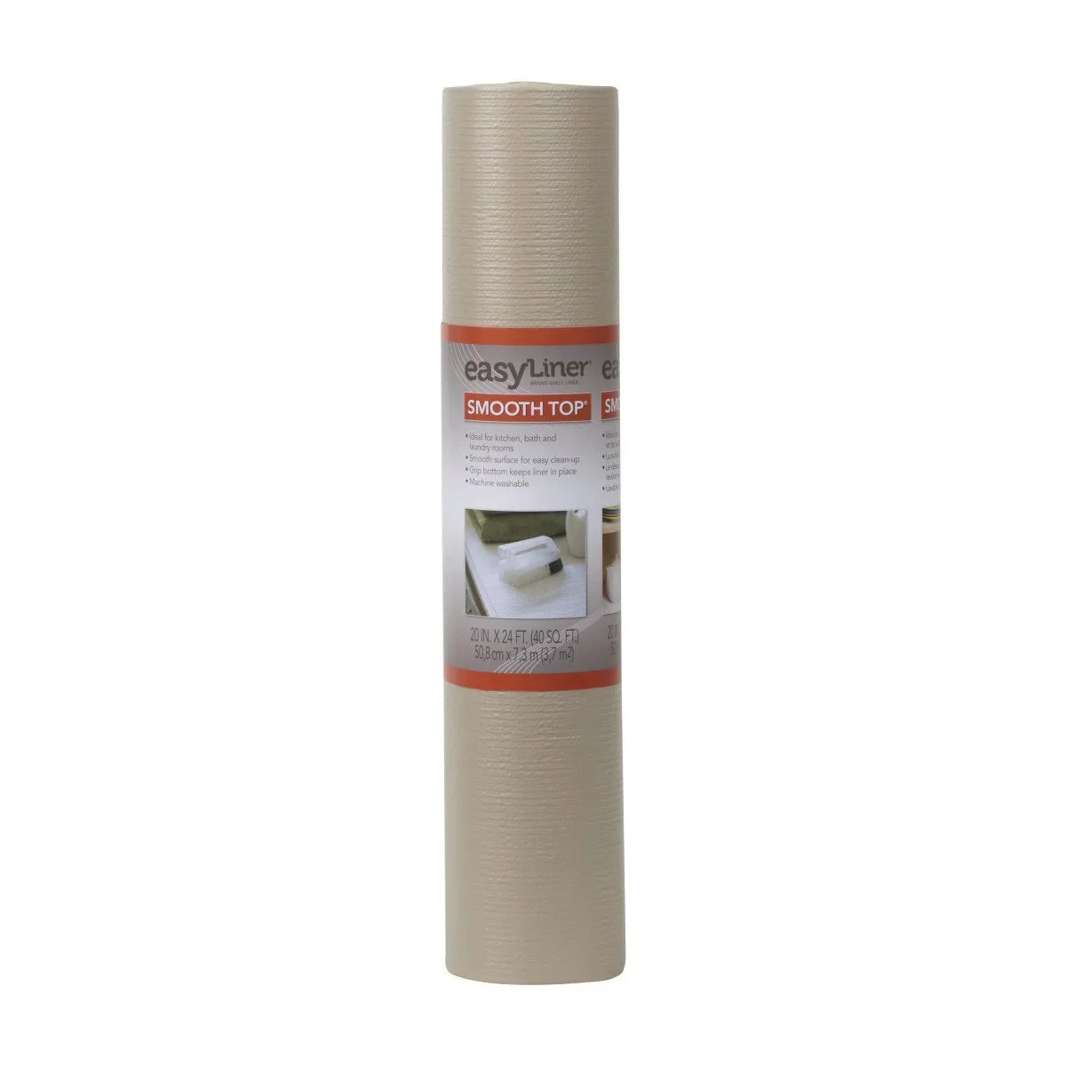 Duck Smooth Top EasyLiner Non-Adhesive Shelf Liner 20-Inch x 24-Foot and 12-Inch x 20-Foot, Taupe, 2 Rolls Total