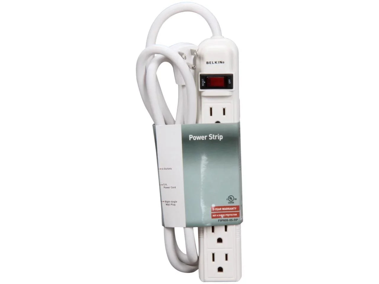 '-05R- 6 Outlets Power Console 5 ft. Cord Length