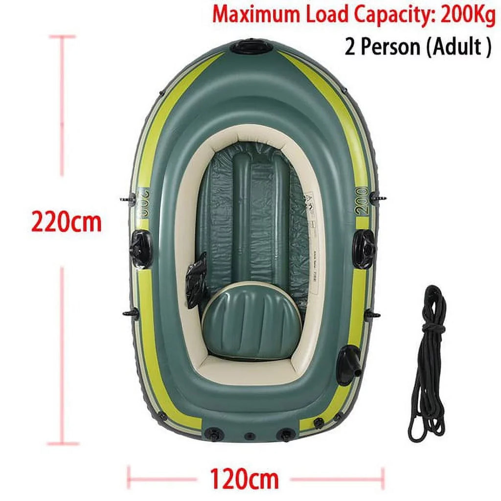 Eastbuy Green  Inflatable Two/Three Person Rowing Air Boat Fishing Drifting Diving Tool