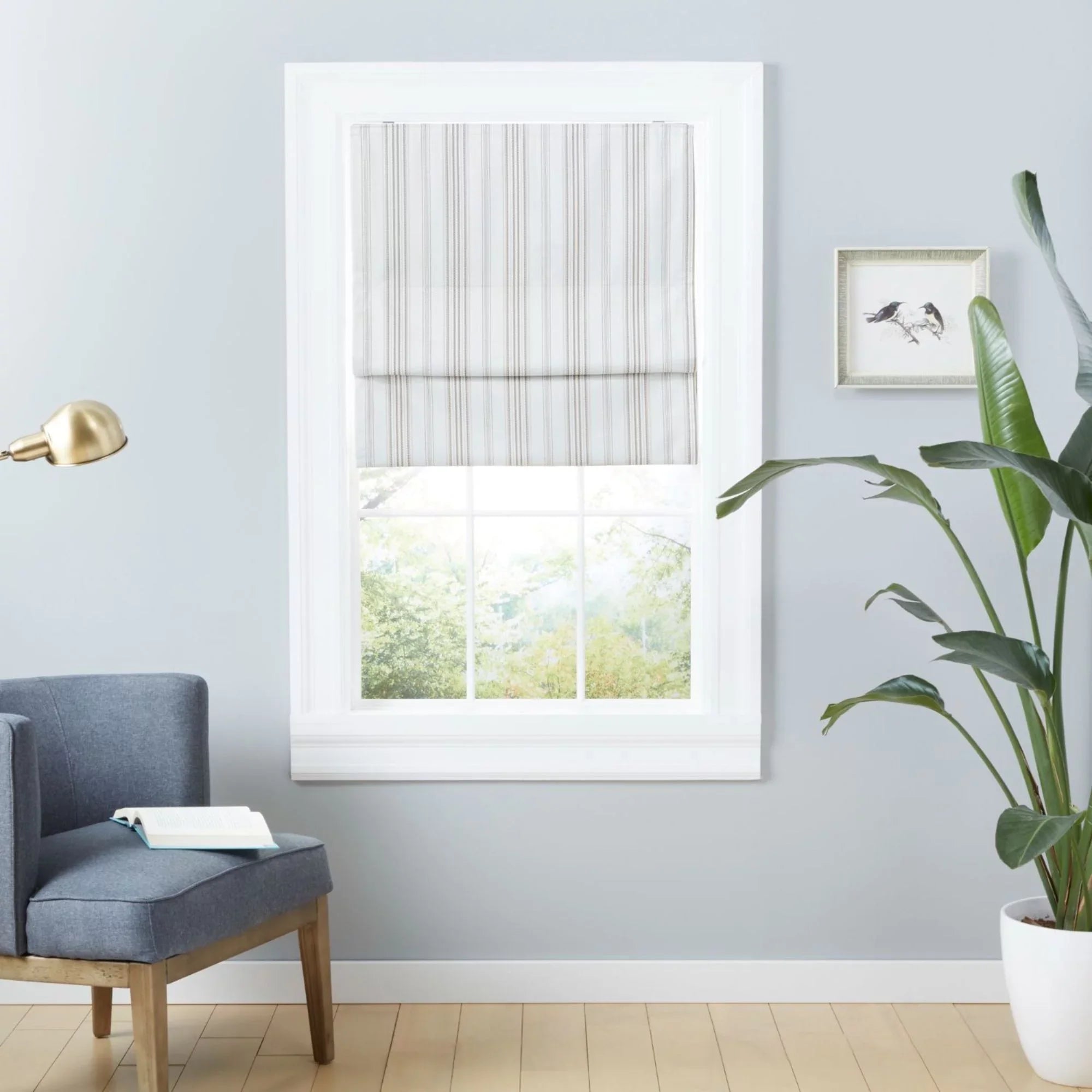 Exclusive Home Ricardo Total Blackout Roman Shade, 31"x64", Natural