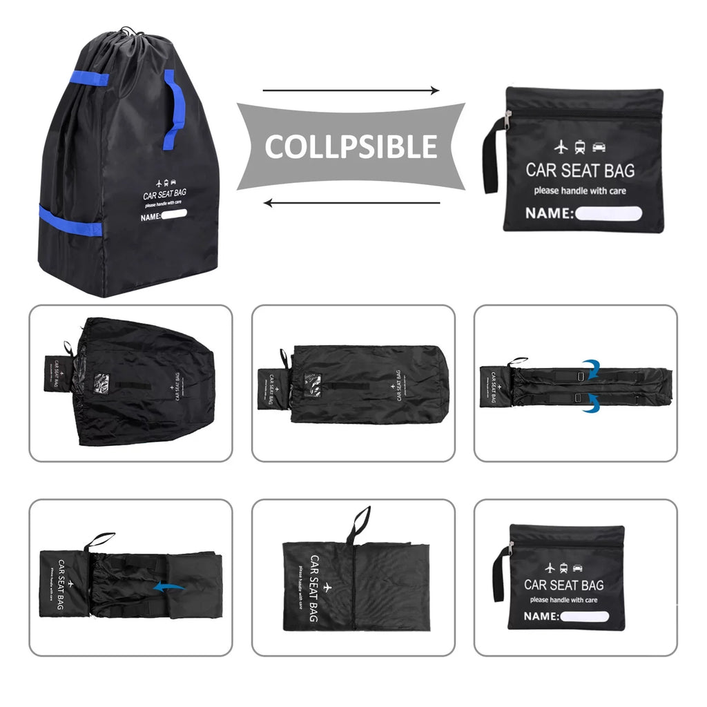Car Seat Bag Backpack for Air Travel Universal Infant Carseat Storage Bag for Airplane Gate Check Large Durable Carseat Travel bag with Shoulder Straps