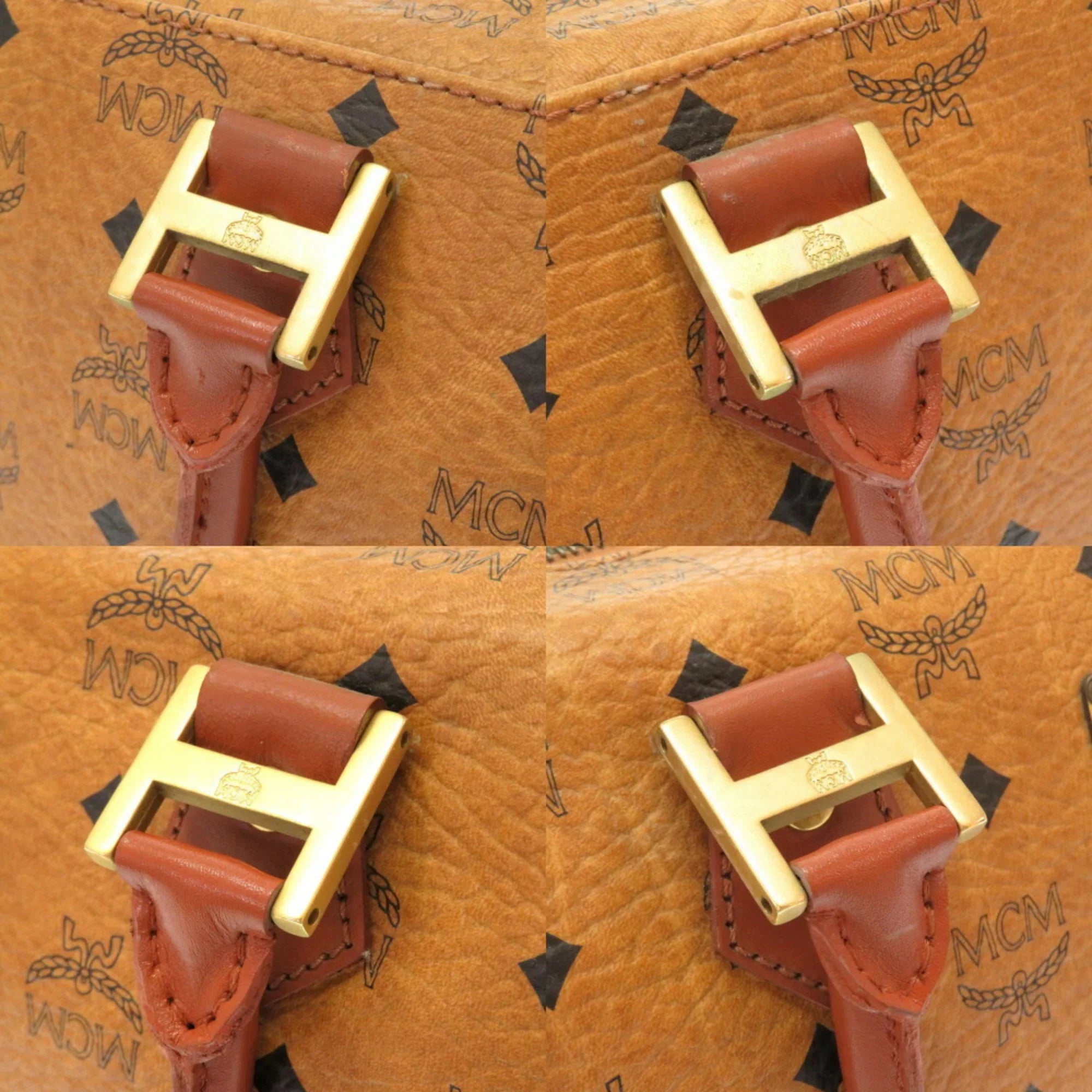 Visetos Brown Canvas Handbag (Pre-Owned)