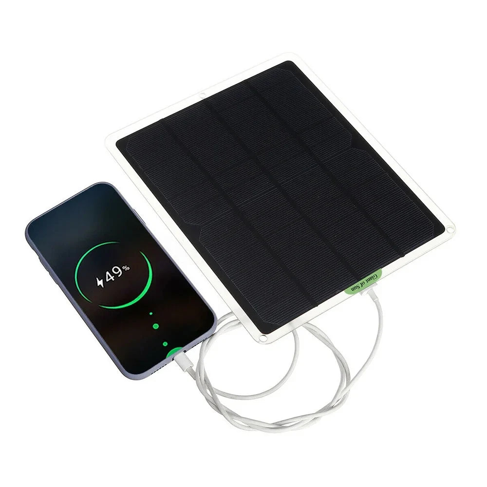 occkic 20W 12V/5V Monocrystalline Charging Flexible Solar Panels with Battery Clips for Cars  Yachting Charger Outdoor Charger