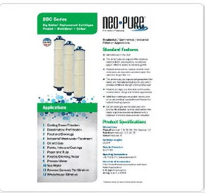 Neo-Pure - Big Bubba 5 Micron Pleated Filter Cartridge Compatible with Watts -150-  Big Bubba -150 housing