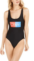 Calvin Klein  Logo Deep -Back One-Piece Swimsuit,  Large