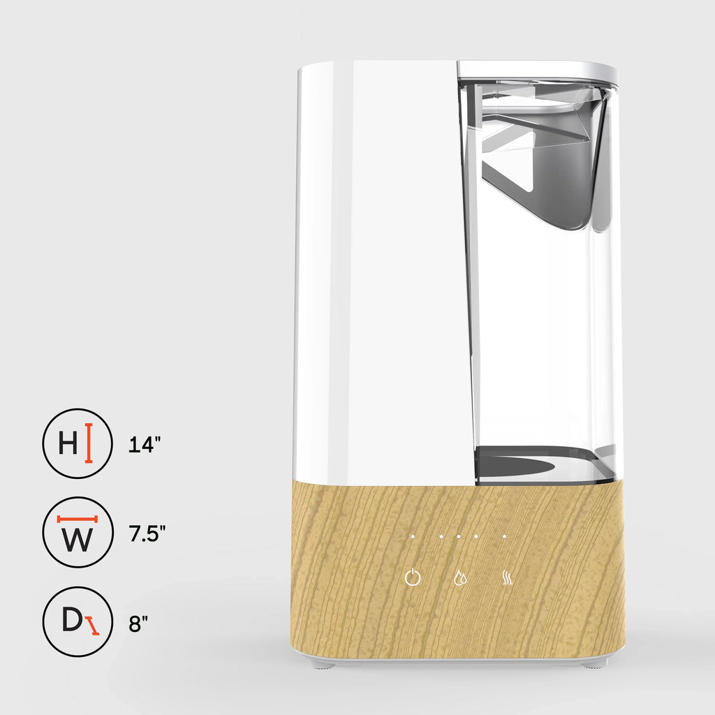 Sharper Image  Ultrasonic Humidifier, Whisper-Quiet, Warm or Cool Mist, 3 Settings, Filter Free