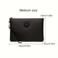 moocr Men‘s Fashion Business Clutch Bag  Tiger Head Handbag  Large Capacity Envelope Bag