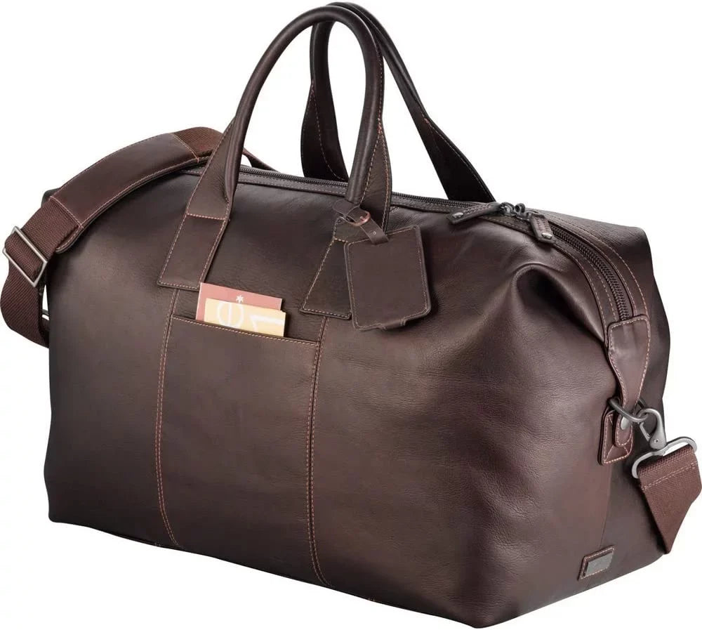 Kenneth Cole New York  Kenneth Cole Colombian Leather Weekender Duffel Duffle Tote Bag