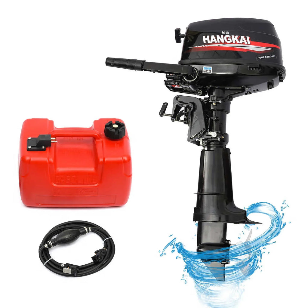 Outboard Motor 6.5HP 4 Stroke Boat Engine Fishing Boat Kayak Engine Water Cooling 123CC