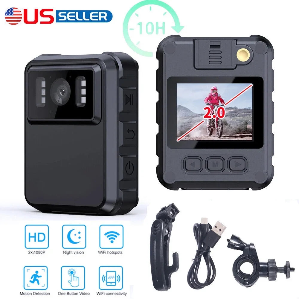 Police Body Camera - Mini Camcorder with 1080P Audio Video  and  Night Vision