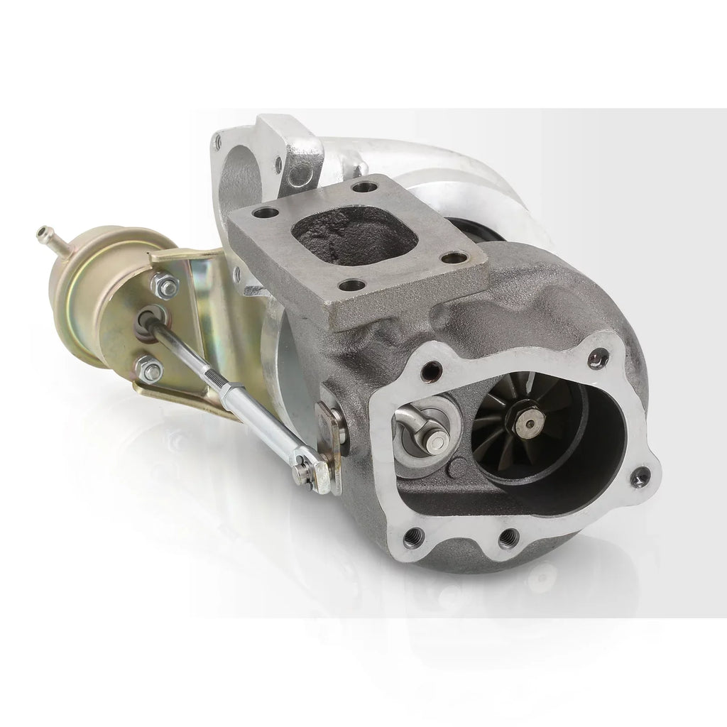 Distributors   Hybrid Turbo Charger Oil & Water Cooled Turbocharger + Wastegate 0.86 / Turbine 0.60  Compressor Ball Bearing 5-Bolt Outlet Flange Compatible/Replacement For Universal Car