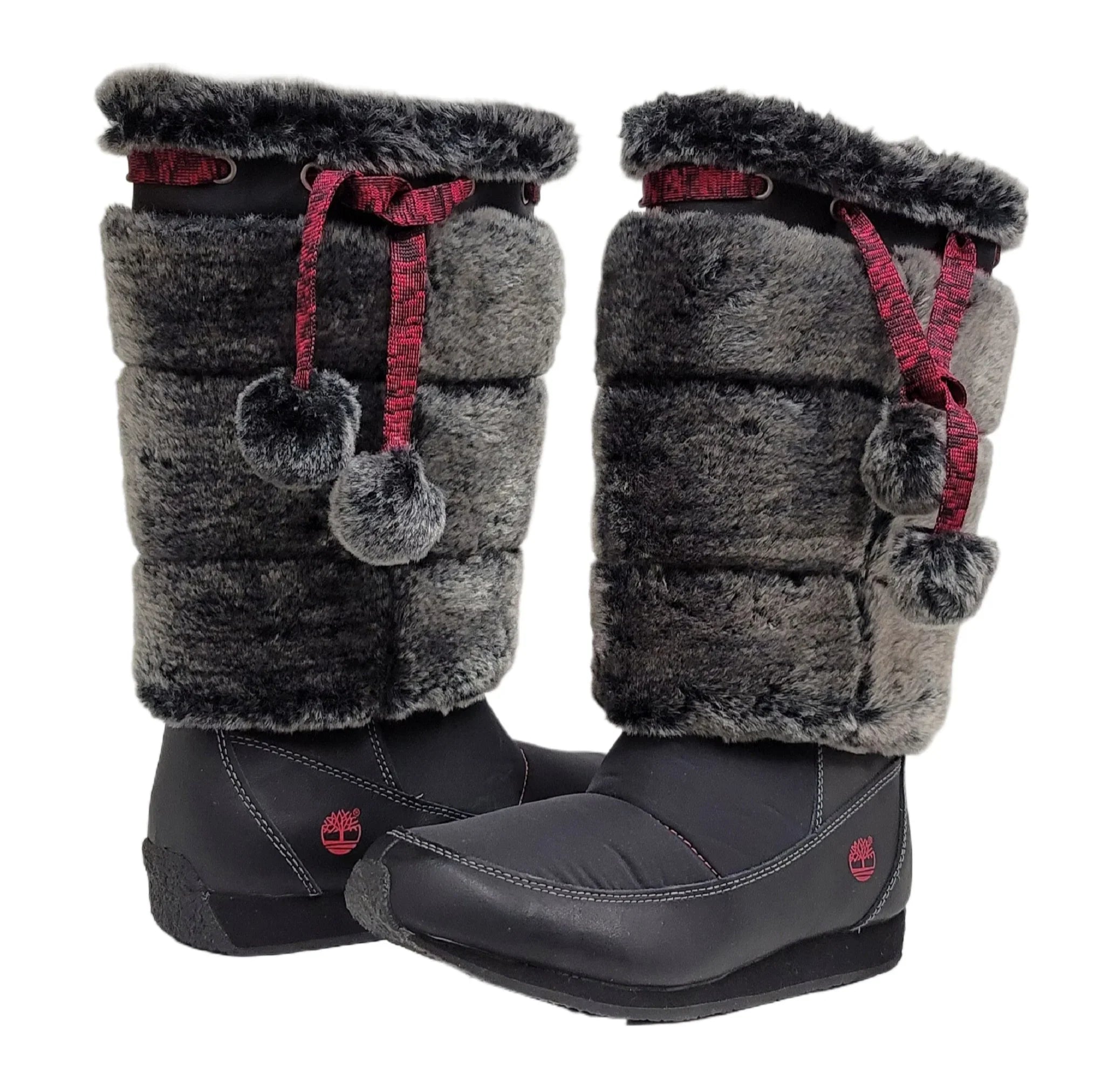 Timberland Preschool Youth Winterberry Tall Fur Medium Boot Black 59794 size 2.5