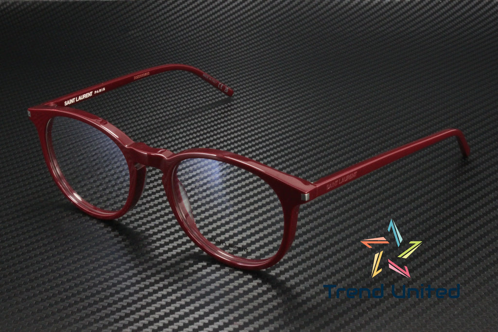 106 011 Round Oval Panthos Burgundy 50 mm Unisex Eyeglasses