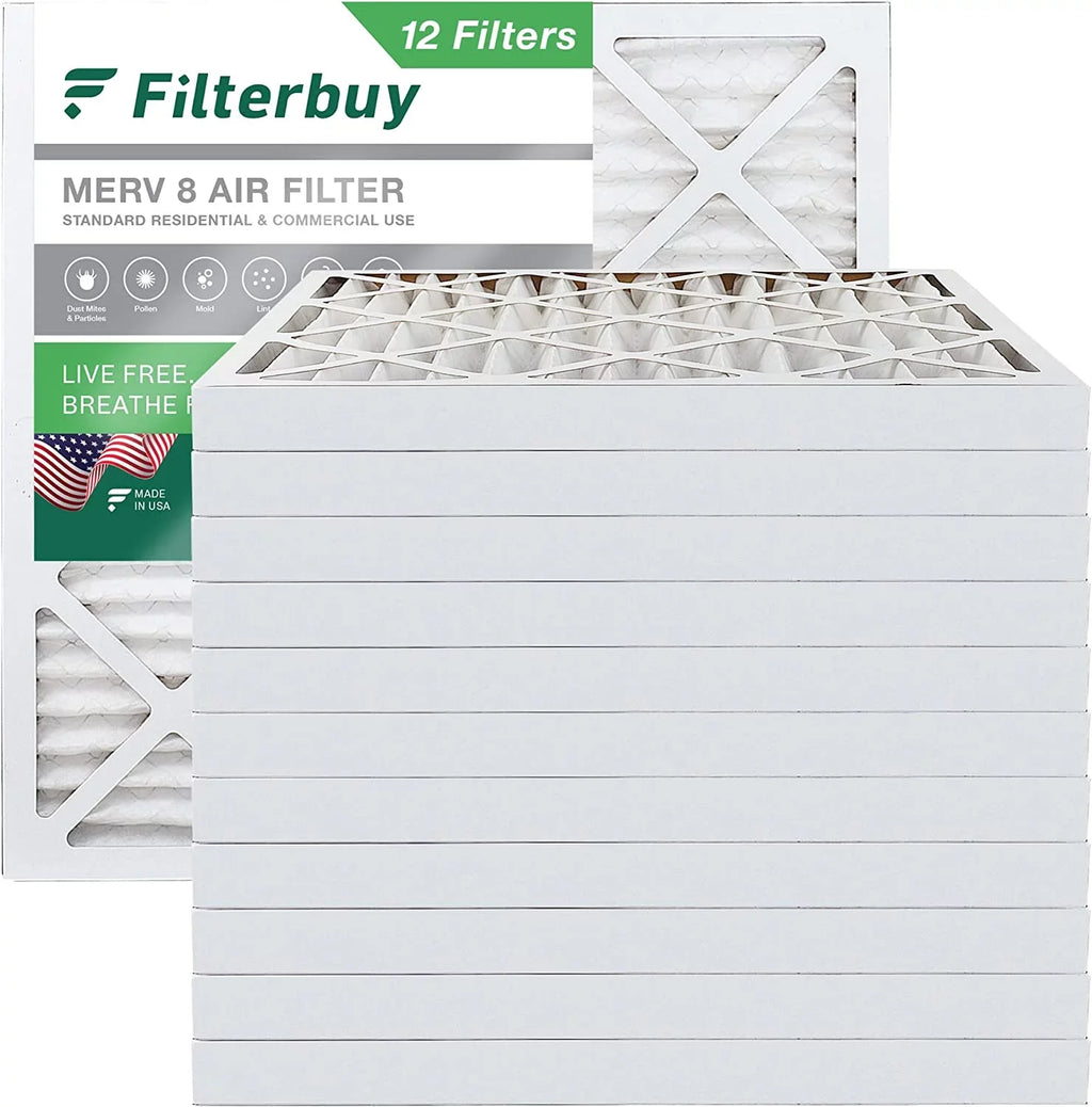Filterbuy 15x15x2  8 Pleated   Furnace Air Filters (12-Pack)
