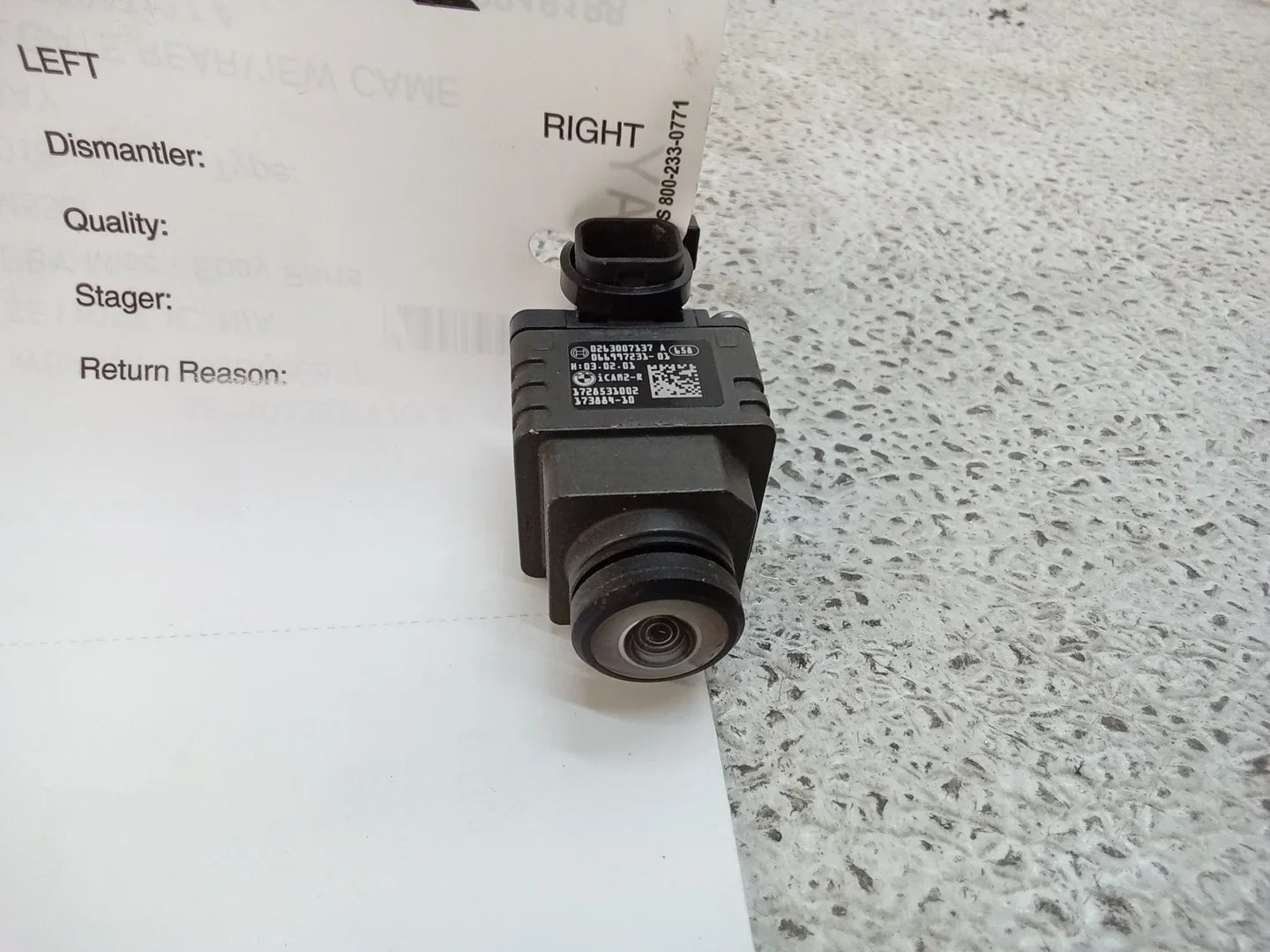 Pre-Owned 2018  550i Tailgate Rear View Camera 0263007137   (Good)