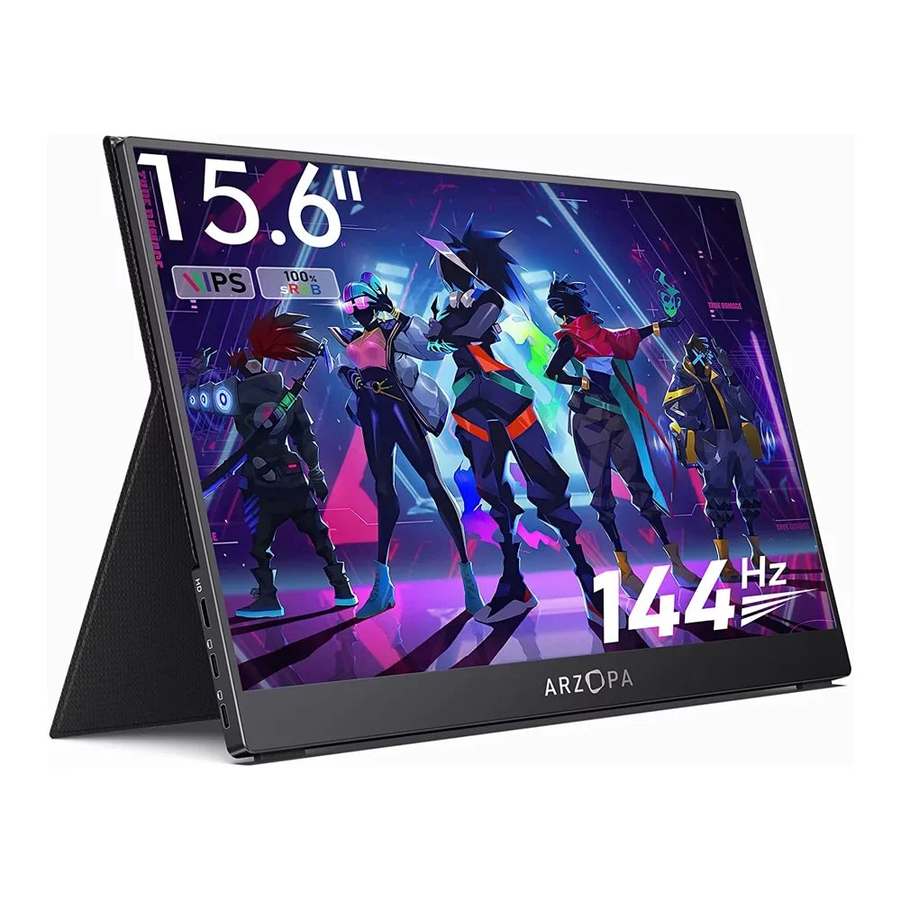 Arzopa 15.6'' 144Hz Portable Gaming Monitor, 1080P   , External Second Screen for Laptop,