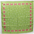 Pre-Owned Bvlgari Silk Scarf Muffler Green  Women's (Like New)