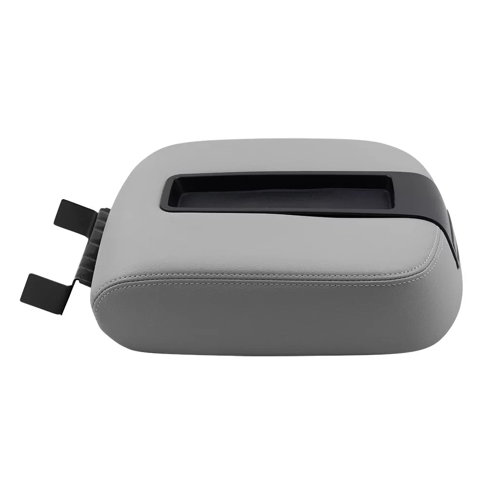 Brock Replacement Gray Center Console Armrest Lid Cover Compatible with 2007-2013 Silverado Sierra Tahoe Escalade Pickup Truck with Full Center Console