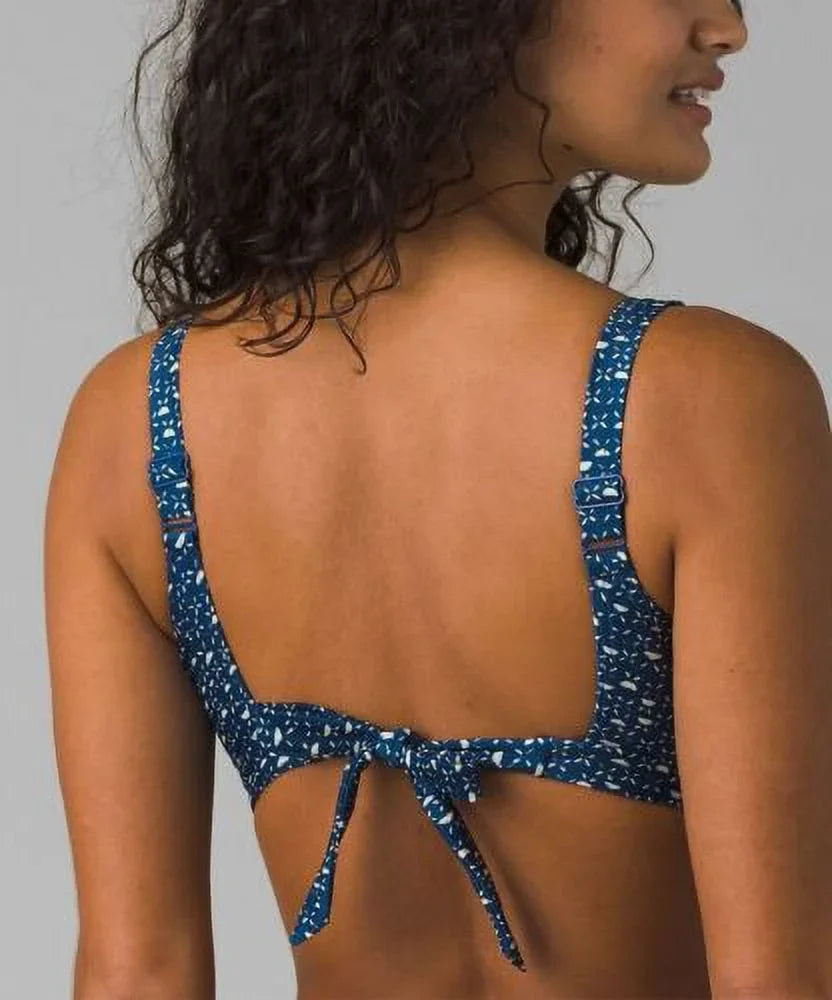 prAna Abella Size Small () 34 -Cup Underwire Bikini Top Deep Indigo Cha Cha