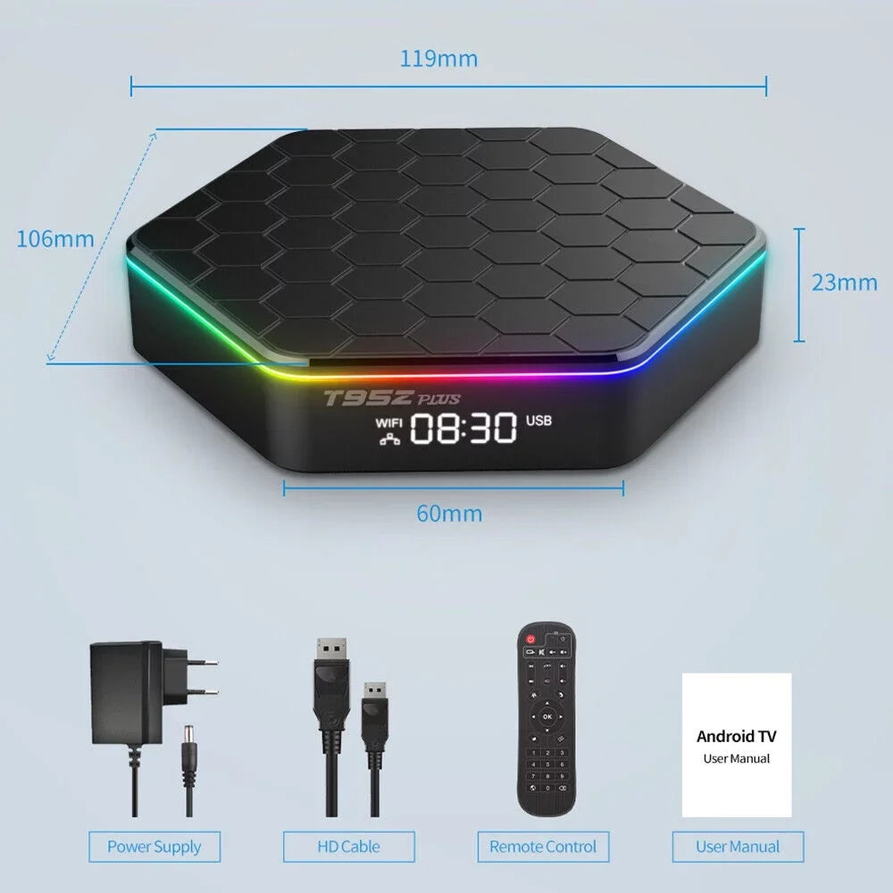 Quad Core 8K  Video 64GB Memory 6K Stream Player 2023  Plus Smart Android 12.0  Box