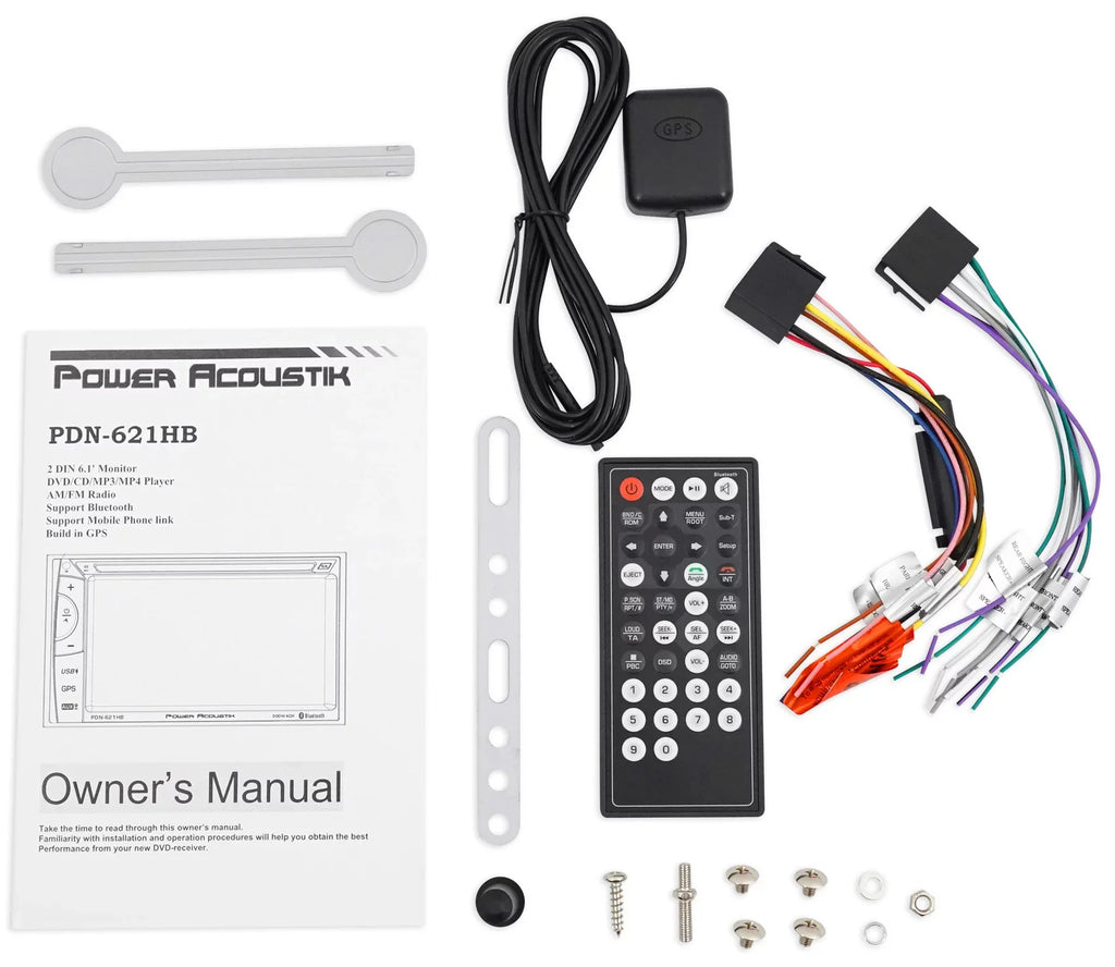 Power Acoustik -621HB 6.2" Incite Double- In-Dash  Navigation  Touchscreen  Receiver with Bluetooth and  Mobilelink