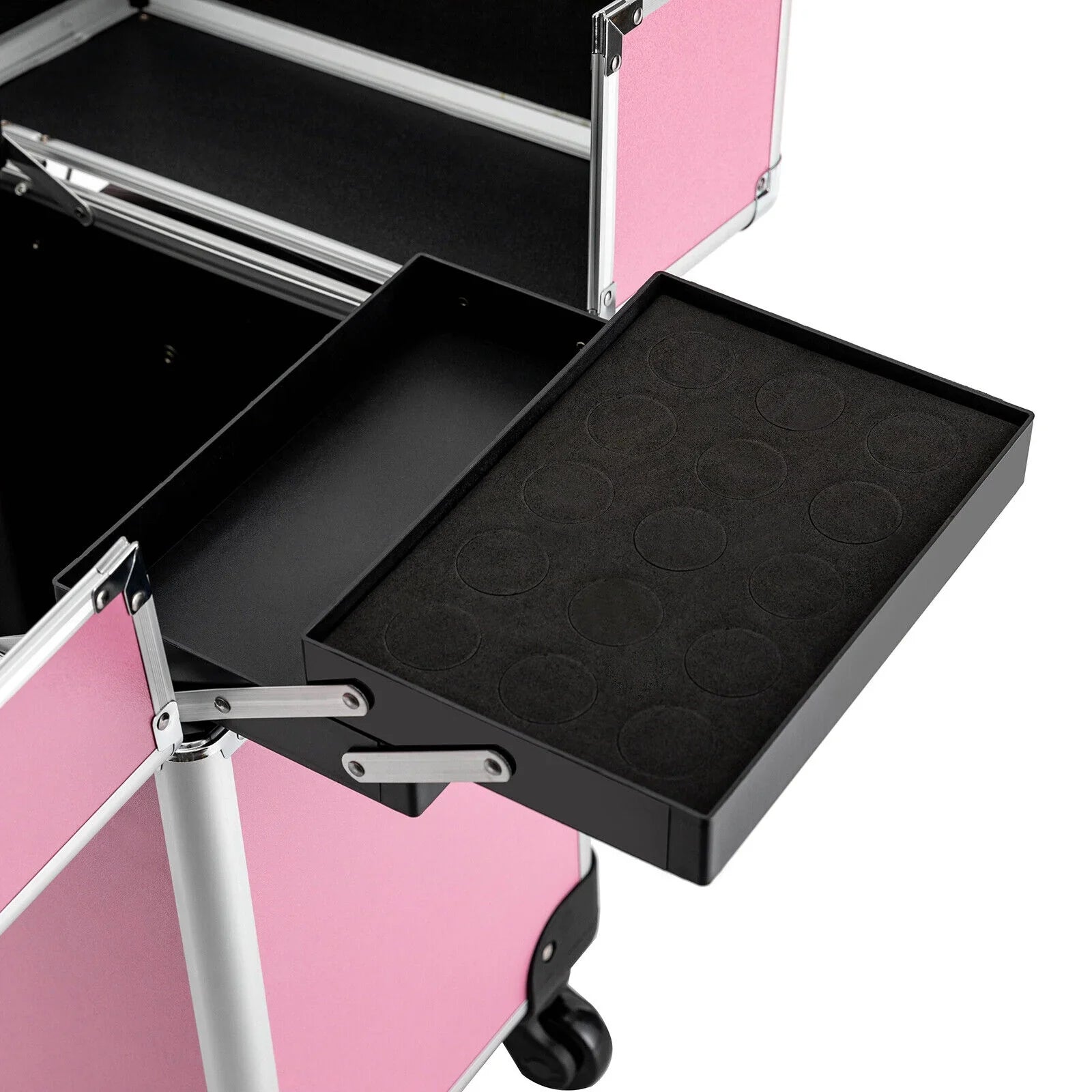 Professional Rolling Makeup Train Case Cosmetic Trolley Makeup Storage Organizer