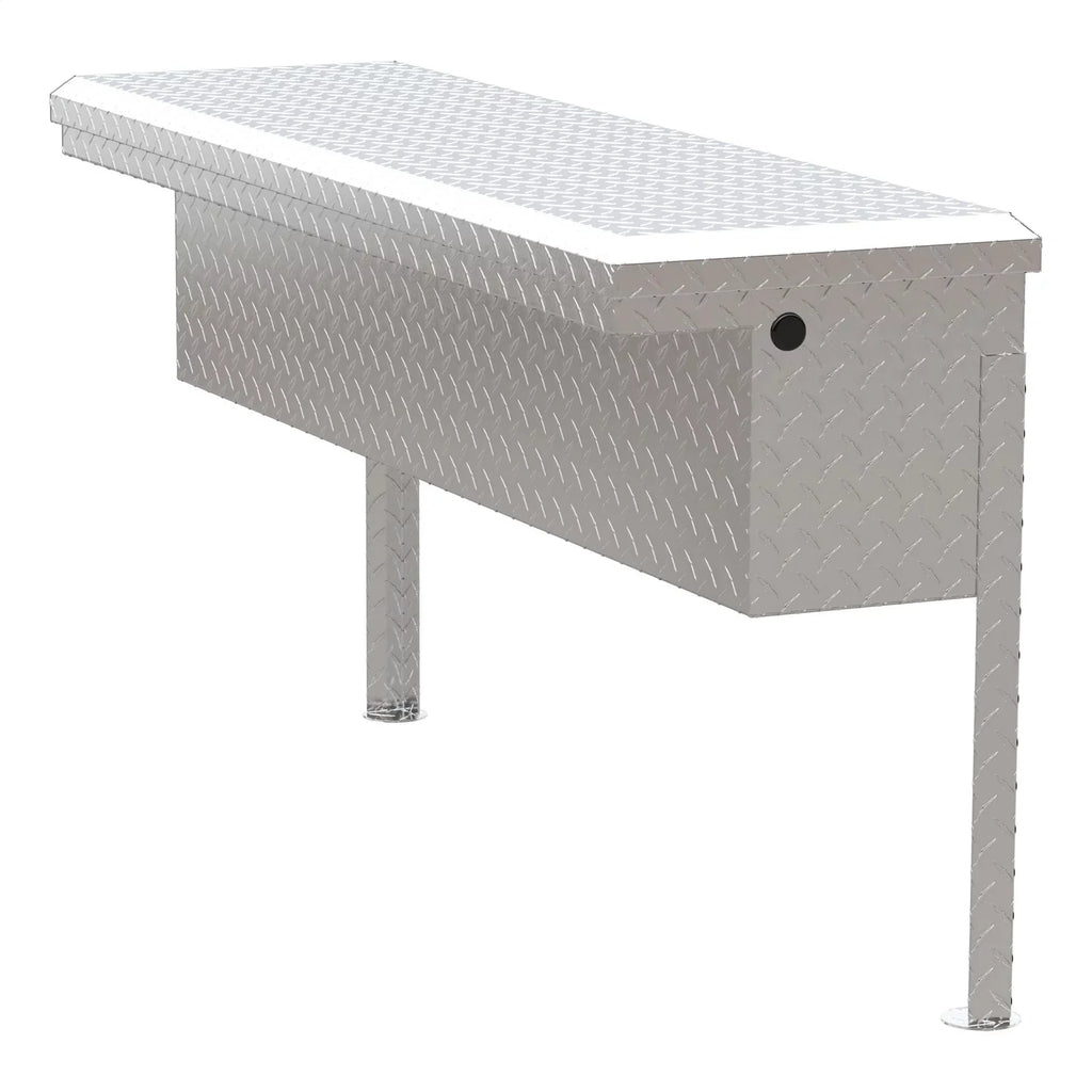 '-48- Side Mount Series Single Lid Tool Box;  48 in. x  11.25 in. x  11 in.; Low Profile; Brite Aluminum; Mounting Hardware Not Included;