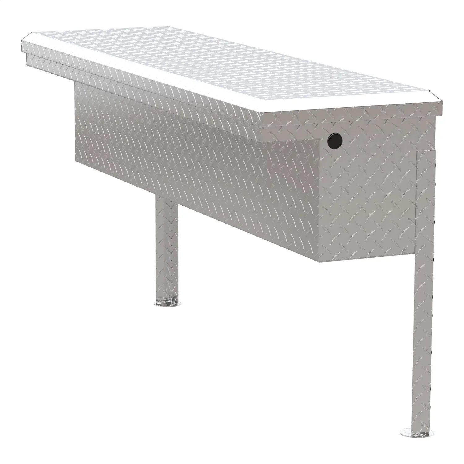 '-48- Side Mount Series Single Lid Tool Box;  48 in. x  11.25 in. x  11 in.; Low Profile; Brite Aluminum; Mounting Hardware Not Included;