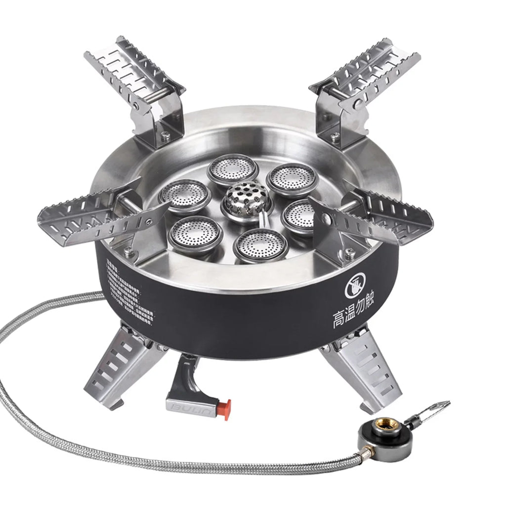ammoon High  Camping Stove, 18000W Piezo Ignition Gas Stove, Windproof Backpacking Stove, Fishing Hiking Traveling
