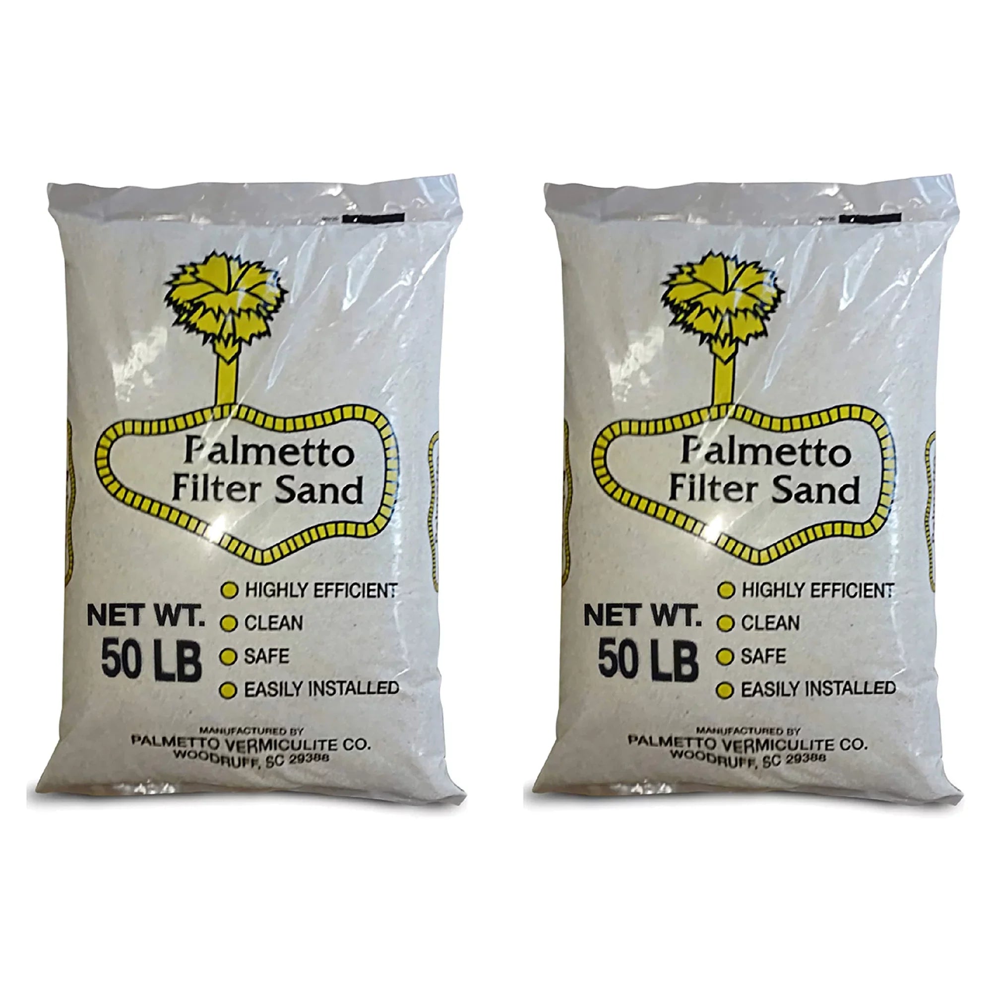 Palmetto Filter Sand for Residential Commercial Pool Filters, 50lb (2 Pack)