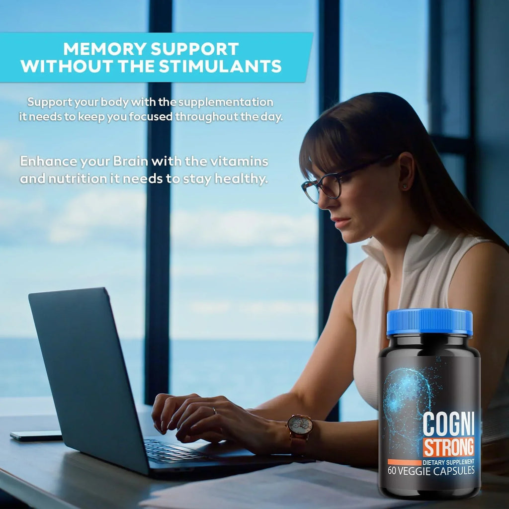 (5 Pack) Cognistrong - Brain Boost Supplement - Dietary Supplement for Focus, Memory, Clarity, Cognitive - Advanced Nootropic Support Formula for Maximum Strength - 300 Capsules