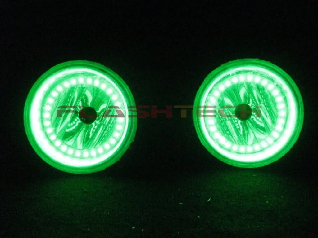 Flashtech   Multi Color Halo Ring Fog Light Kit for Dodge Caliber 07-12 with .3 Fusion Color Change Wifi Remote