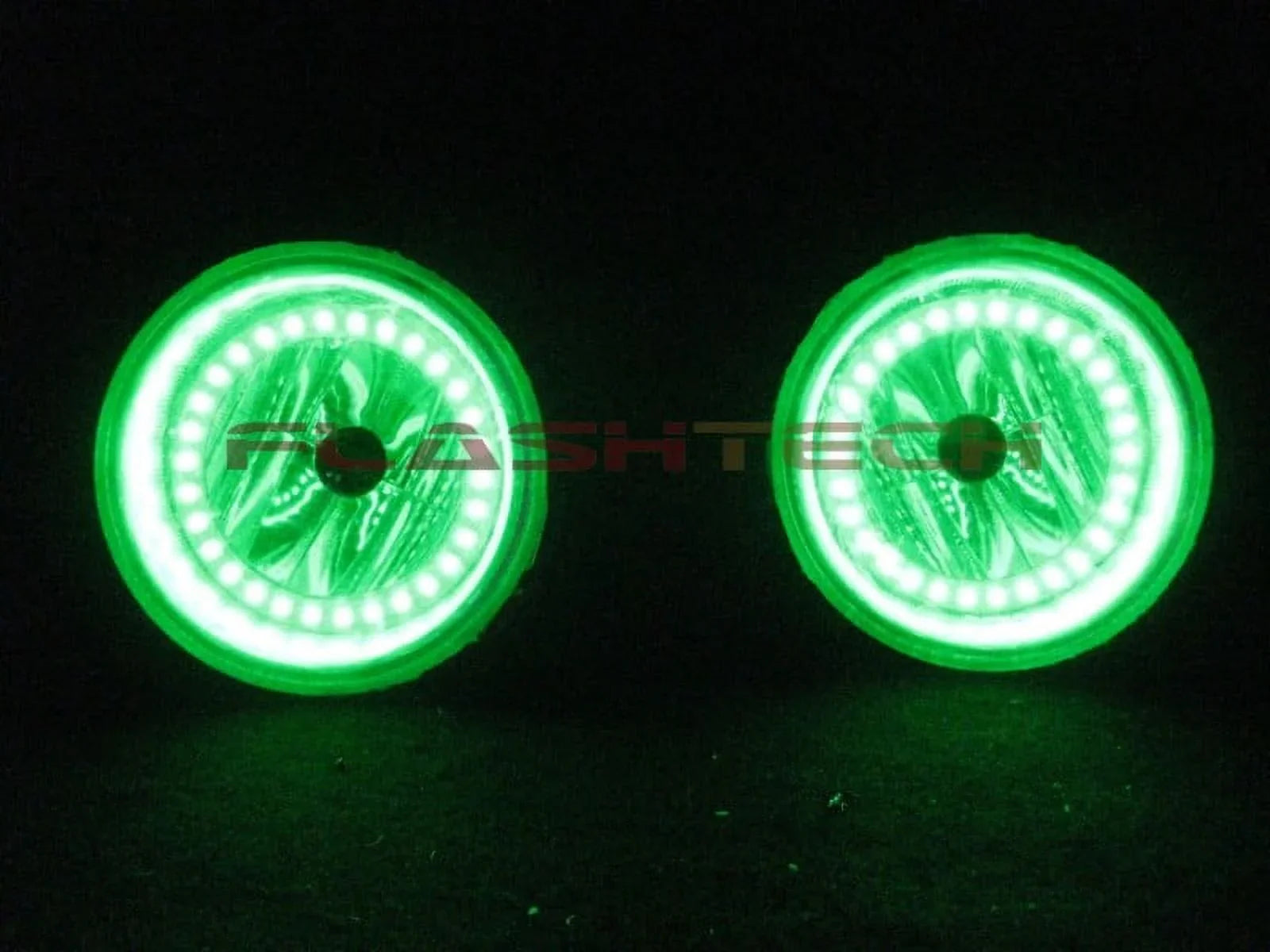 Flashtech   Multi Color Halo Ring Fog Light Kit for Dodge Caliber 07-12 with .3 Fusion Color Change Wifi Remote