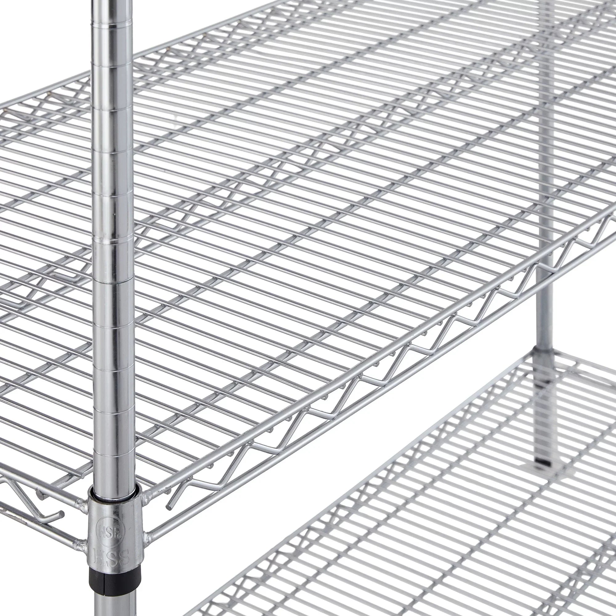 Hyper Tough Steel 4-Tier Storage Shelf Unit 72" x 60" x 24", 4000lb Total Capacity, Chrome