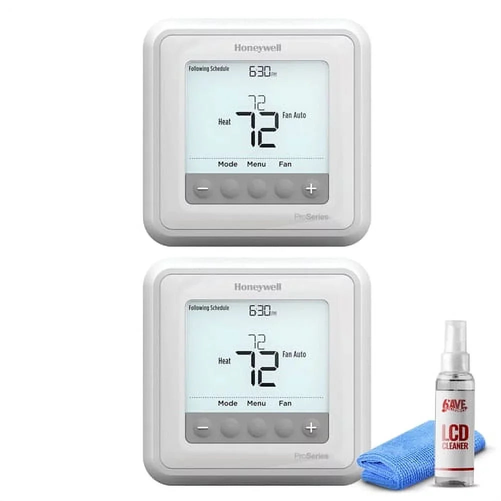 2-Pack Honeywell /  Pro Programmable Thermostat +  Cleaner