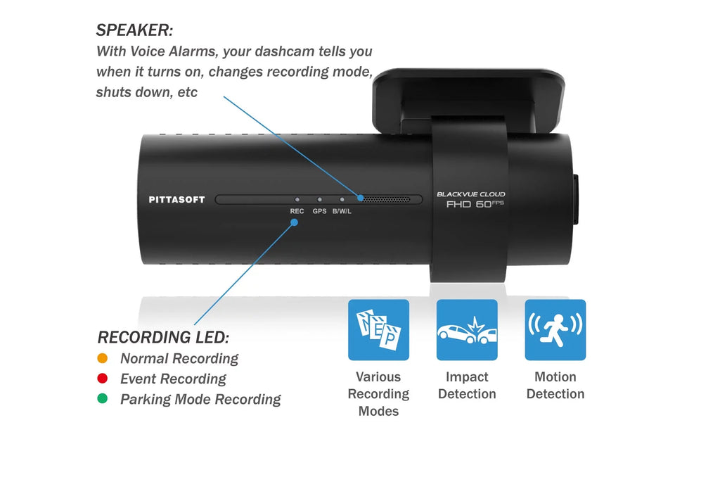 BlackVue -2CH- Front + Infrared Interior Dash Cam With 128GB Card | Cloud-Ready 1080p 60FPS  & WiFi