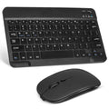 Rechargeable Bluetooth Keyboard and Mouse Combo Ultra Slim Full-Size Keyboard and Ergonomic Mouse for Xiaomi Mi Mix 2S and All Bluetooth Enabled Mac/Tablet/iPad//Laptop - Onyx Black