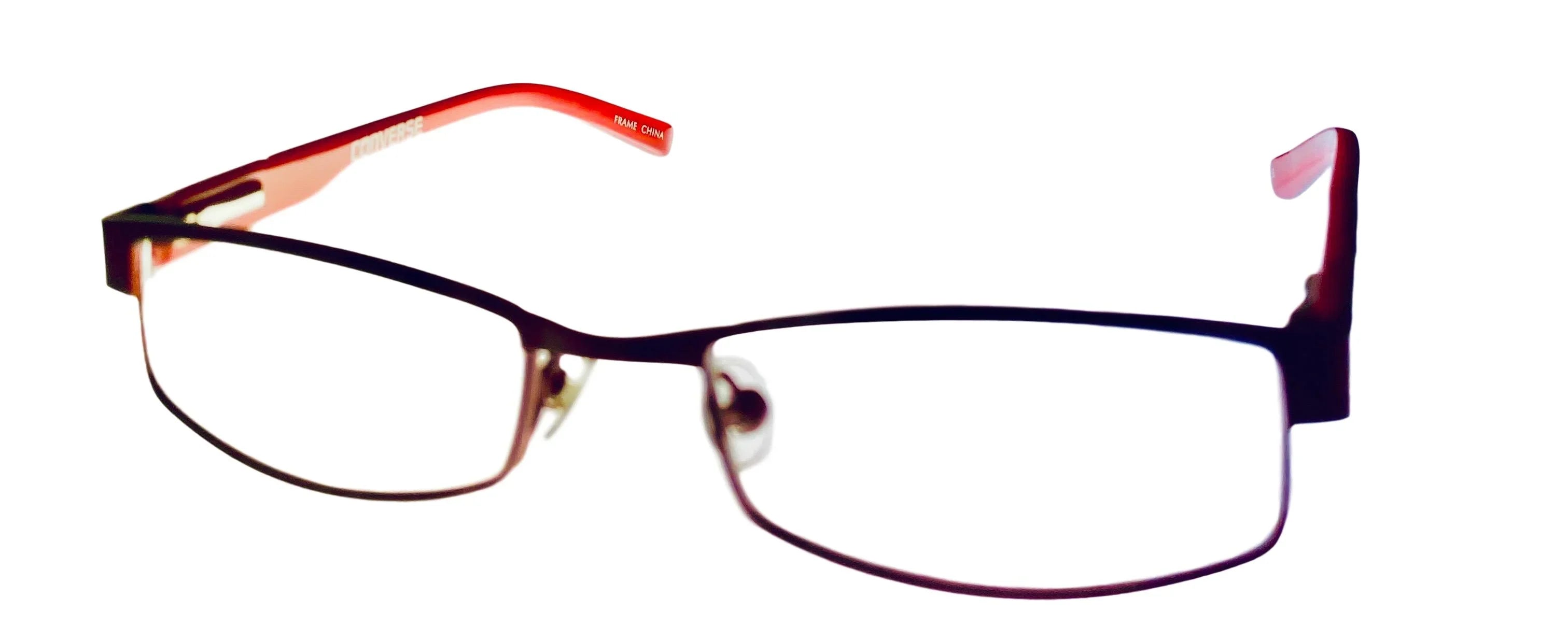 Converse Womens Red Ophthalmic Soft Rectangle Metal Frame Nitro 46mm